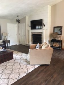 cozy living room after home remodel