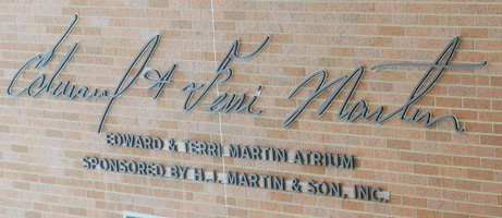 Edward & Terri Martin Atrium Sign