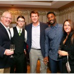 Packers wide receiver James Jones [2nd from R] poses with guests