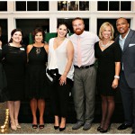 [L-R] Event co-chairs Nicole Jensky and Michelle Axford, Rachel Manek of WLUK-TV, the Kuhns, Michelle Melby of WLUK-TV, Henderson