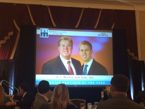 Edward [L] and David Martin were honored on stage