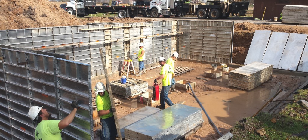 Excavation was done and walls were set in early November 2015 (photo courtesy of John Gillespie)