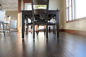 new luxury vinyl plank dining room floor, H.J. Martin and Son