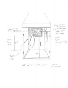 shower drawing, H.J. Martin and Son