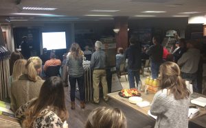 Roughly two dozen area professionals of the building industry attended the 90-minute session on Crossville's large-format porcelain tile, H.J. Martin and Son