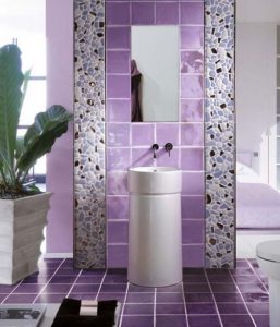 ultra violet purple bathroom tile