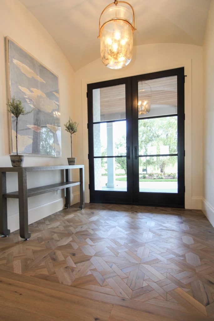 hardwood design entryway