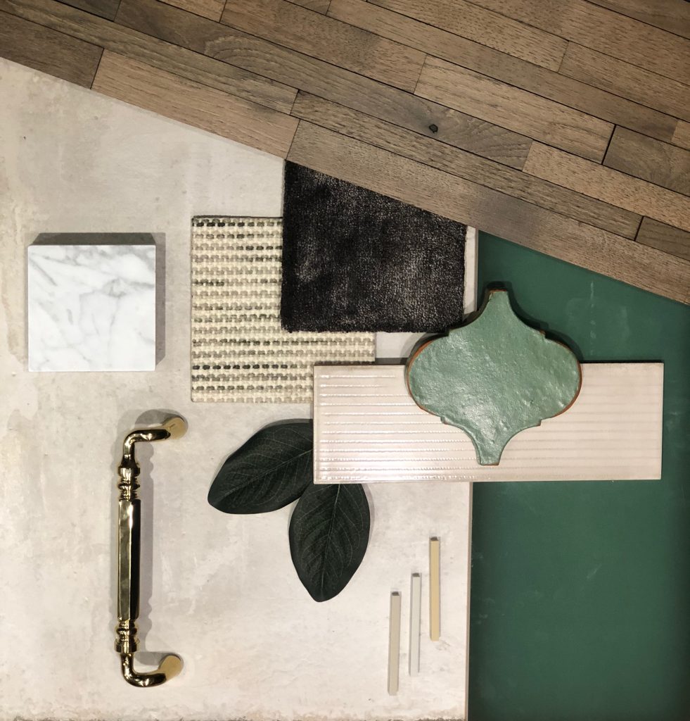 hardwood and tile flooring samples